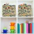 thumbnail image 6 of Coolnut Yellow Little Flowers Foldable Canvas Storage Bin, Sturdy Fabric Storage Basket with Handles, Storage Cube Box for Organizing Shelf Nursery Toy Closet 2PCS#492 Home Decor, 6 of 7