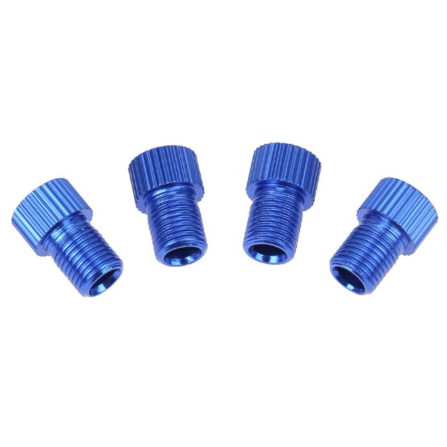 2Uds. Adaptador De Válvula De Bicicleta Presta A Convertidores De Bicicleta De Carretera Schrader Azul 4 Piezas