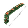 thumbnail image 2 of Christmas Garland 8.8 ft with Balls & Flowers - Artificial Greenery Vine for Mantel, Staircase, Fireplace, Front Door, Table, and Holiday Home Décor, 2 of 4