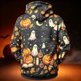 thumbnail image 3 of YNGKMEA Halloween Long Sleeve Mens Hoodies Halloween Holiday Sweaters Night Club Sweatshirt Halloween Pumpkin Print Tops Gray M, 3 of 3