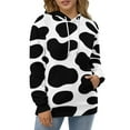 thumbnail image 4 of Animal Printing Cow Men's Women Vintage 3D Hooded Sweatshirt - All-Season Loose Fit Streetwear, 4 of 6