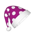thumbnail image 2 of Rocae Purlpe And White Polka Dot for Christmas Hat for Kids Hats Christmas Party Supplies, 2 of 6