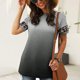 thumbnail image 4 of Tops de Mujer Elegantes Blusas Casuales Camisas Estampado de Moda Cuello Redondo Camiseta de Manga Corta Blusa Suelta Odeerbi  ODB154651, 4 of 7