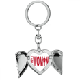 thumbnail image 1 of Condición Jurídica y Social de la mujer Llavero de alas de ángel en forma de corazón, 1 of 3