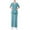 Blue, variant on Xfvqtps Scrub Set for Women Solid Color V-Neck Stretch Scrub Top and Elastic Waist Scrub Pants Short Sleeve Protective Suit Set Working Uniforms with Pockets Olive Green