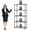 Black, variant on Wire Shelving 5 Tier Storage Shelves, Metal Shelf NSF Certification Heavy Duty Commercial  Wire Shelves  for Kitchen Bathroom Garage Pantry, 1250LBS Capacity, Chrome