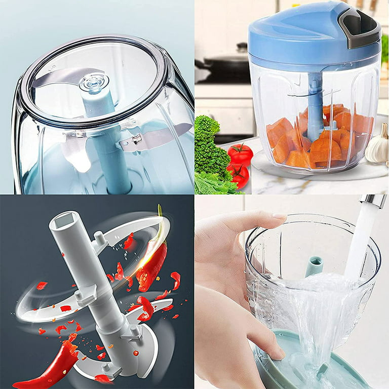 Zyliss Easy Pull Food Chopper and Manual Food Processor - Vegetable Slicer  and Dicer - Hand Held 