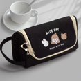 thumbnail image 1 of Estuche de lápices de lona de color vaquero de alta gama, bolsa de almacenamiento de suministros escolares, estuche bonito para bolígrafos, bolsa de papelería para estudiantes, bolsa de lápices portát Fivean unisex, 1 of 2