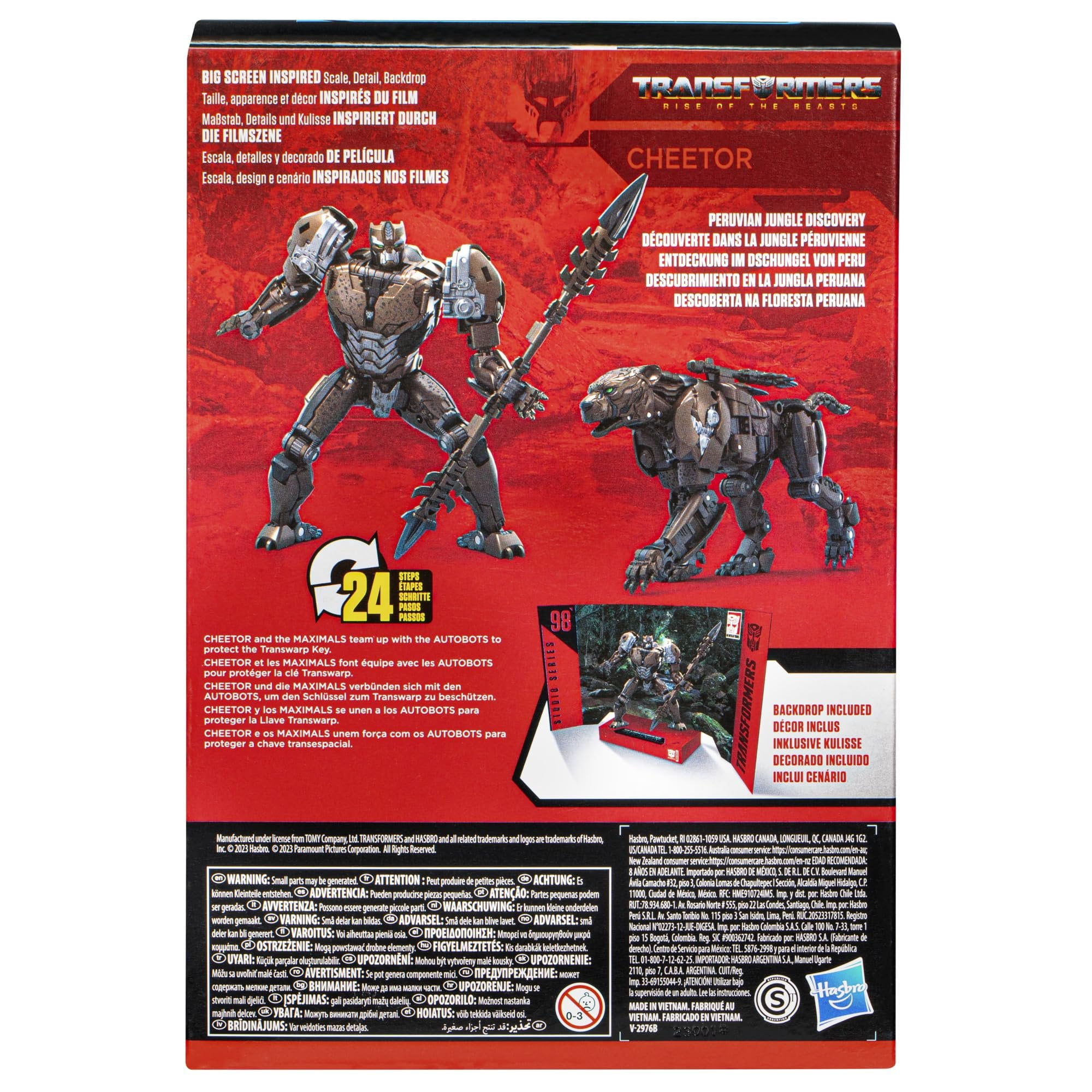 Transformers Studio Series Voyager 98 Rise of The Beasts Cheetor 16.5 cm Action Figure