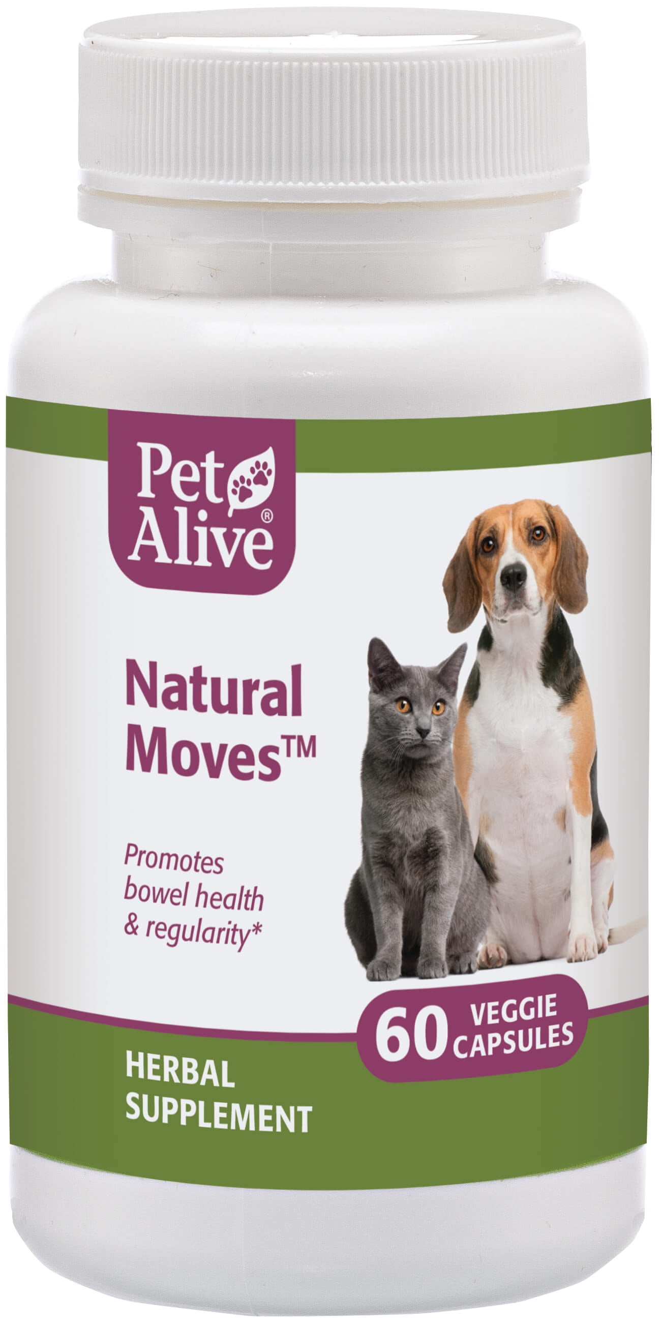 PetAlive Natural Moves All Natural Herbal Supplement Promotes Bowel