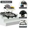 thumbnail image 2 of KFeng Grey 6-in-1 Foldable Baby Walker,Toy Tray,3-Level Height Adjustment,Wheels for 6 - 24 Months Infants, 2 of 9