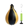 thumbnail image 3 of Saco de boxeo con bola de golpeo, bola de velocidad colgante para ejercicios, saco de golpeo para entrenamiento deportivo, , boxeo y fitness. oro negro, 3 of 4