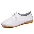 thumbnail image 2 of Xinyolin Vintage Women Faux Leather Shoes Round Closed Toe Lace-up Anti Skid Loafers, 2 of 8