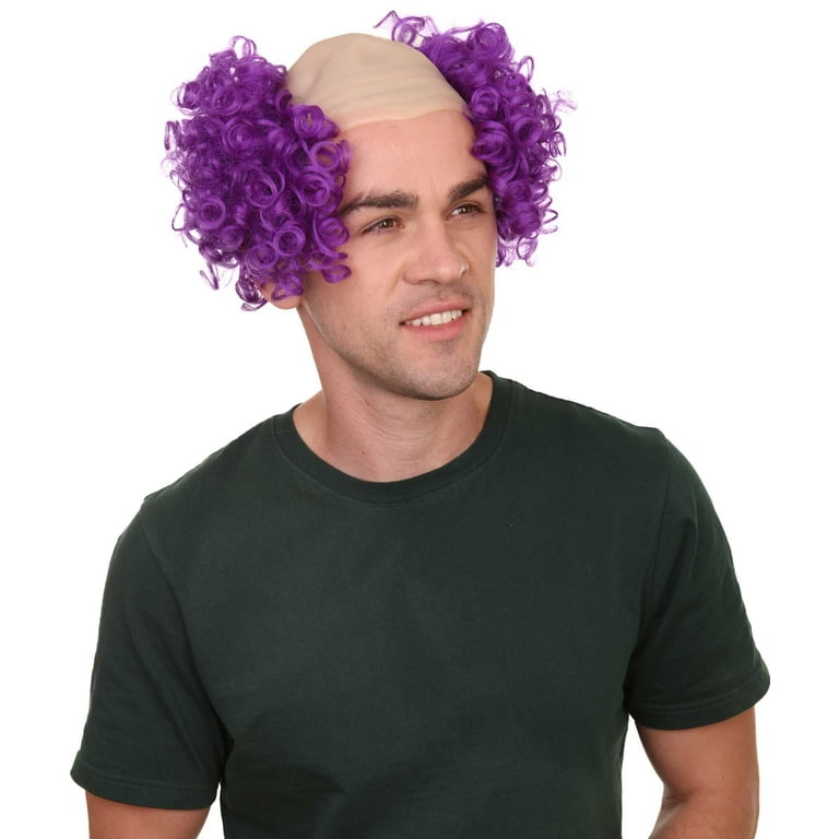 Mens Scary Bald Clown Curly Wigs Collection Cosplay Halloween