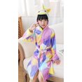 thumbnail image 3 of Girls Boys Robe Cotton Towel Animal Unicorn Hooded Bathrobe, 3 of 7