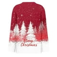 thumbnail image 5 of Womens Shirts Plus Size Long Sleeve Crewneck Christmas Tops Comfort Festival Party Wear Basic Tee Seasonal Print Casual Outfits, 5 of 5