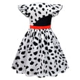 thumbnail image 2 of Fancy 101 Dálmatas Niñas Vestido Niños Princesa Negro Blanco Bruja Cruella Disfraz Halloween Vestidos De Fiesta, 2 of 3