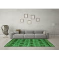 thumbnail image 3 of Ahgly Company Indoor Round Abstract Green Modern Area Rugs, 3' Round, 3 of 4