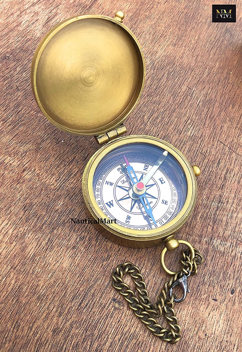 Brass Engraved Compass Directional Pocket Working Compass with Stamped Leather Case Personalized Gift for Anniversary, Birthday, Love, Sorry, Valentines Day, Keepsakes, Old Memories, Love Momentos