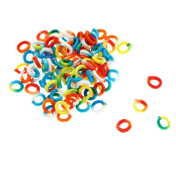 KLKCMS 100 Pcs Perles Entretoises Nœuds Chinois Anneau Rond Accessoires de Bijoux Multicolore