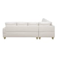 thumbnail image 5 of Hommoo Faux Leather 4-Seat Couch, L Shaped Sectional Couches and Sofas, Modern Living Room Furniture Sets Sectional Sofa Set, White(No Ottoman), 5 of 9