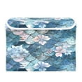 thumbnail image 2 of Ryvnso Fantasy Mermaid Scale Flower Large Lidded Foldable Storage Baskets Cubes Boxes Lids Bin for Home, 2 of 7