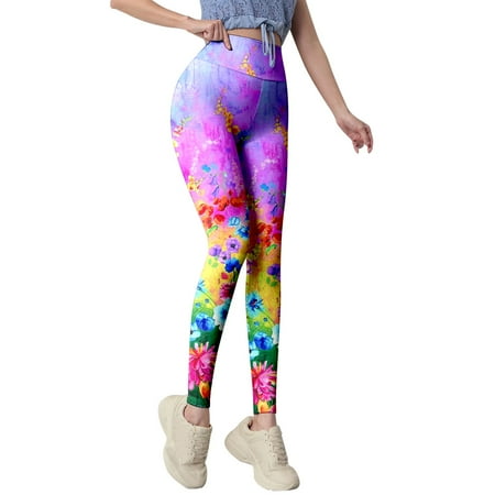 

Womens Casual Comfort Printed High Waist Leggings Yoga Pants Womens Long Yoga Pants plus Size Maternity Yoga Pants