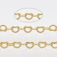 thumbnail image 1 of Brass Heart Link Chains Soldered with Spool Golden 1.8x2.4x0.4mm about 9.84 Feet(3m)/Roll, 1 of 2