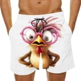 thumbnail image 2 of qelini Swim Trunks for Men Big and Tall Running Shorts Drawstring Waist Print Shorts Swimwear Bottoms, 2 of 6