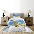 thumbnail image 4 of Ambesonne Dragon Quilted Bedspread Set 2 Pcs, Cultural Chinese, Twin Size, Multicolor, 4 of 5