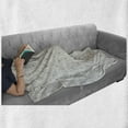 thumbnail image 6 of Rabbit Soft Flannel Fleece Throw Blanket, Bunnies with Hat and Glasses Shamrocks and Trees Autumn, Cozy Plush for Indoor and Outdoor Use, 50" x 70", Coconut Fern Green, by Ambesonne, 6 of 6