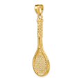 thumbnail image 5 of FB Jewels 14K Yellow Gold 3D Tennis Racquet High Polish Pendant, 5 of 5