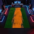 thumbnail image 4 of Orange Green Area Rugs Retro Abstract Texture Rugs Non Slip Machine Washable Indoor Throw Carpet for Living Room Bedroom Nursery Study Office Entrance Foyer 4x5ft, 4 of 8