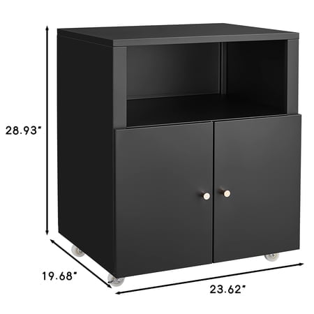 Kojooin Support d'Imprimante pour Bureau à Domicile, Classeur en Métal avec Tablette Réglable et Armoire de Rangement Mobile