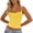 Yellow, variant on Women's Knit Square Neck Camisole Cutout Stretchy Sleeveless Tank Tops Versatile Everyday Fashion Summer Tops Yellow XL