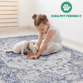 thumbnail image 3 of Naar Marfi 2X8 Area Rug, Blue/Grey Oriental, Non-Slip and Non-Shedding Area Rugs for Home Bedroom, Kitchen Floor, Bathroom, Dining and Office, 3 of 10