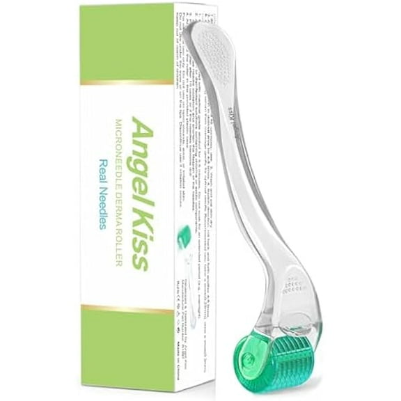 YJJSKEJI 192 Derma Roller REAL NEEDLES Microneedling Roller 0.25 mm Stainless Steel Needles - Microneedle Roller for Face - w/Storage Case