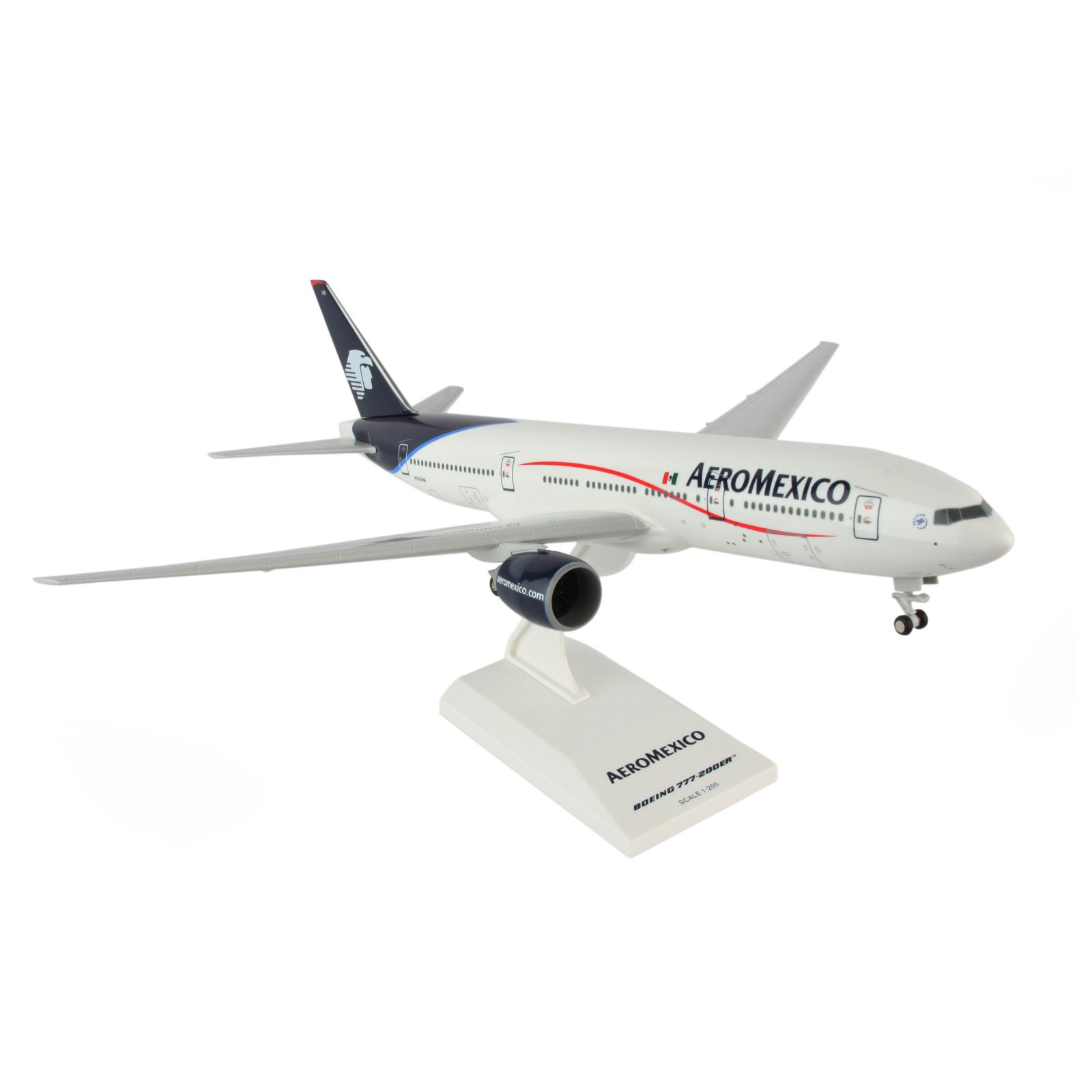 Skymarks Aeromexico B777-200Er 1/200 W/Gear New Colors - Walmart.com