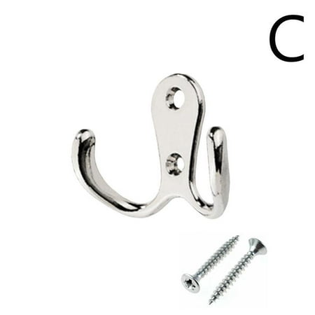 

Twin Double Robe Coat Hooks Door Bathroom Bedroom Dress Home Sale Hangers O1E8