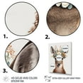 thumbnail image 3 of Designart Cute Baby Kangaroo With Floral Crown Canvas Wall Art, 3 of 5