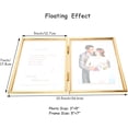 thumbnail image 2 of Gold Floating Frame &#x Vertical Set For Picture x x x Tabletop Shelf Photo Frame Classy For Wedding Birthday Anniversary Home or Office Decor, 2 of 5