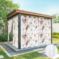 thumbnail image 6 of Outdoor Curtains for Patio Waterproof, Orange Purple Diamond Outdoor Privacy Panels Grommet, Modern Geometric Middle Century Blackout Outside Curtains for Porch/Cabana/Pergola/Gazebo 54"x84", 1 Panel, 6 of 8