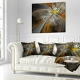 thumbnail image 3 of Designart Symmetrical Yellow Fractal Flower - Abstract Throw Pillow - 16x16, 3 of 5