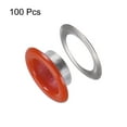thumbnail image 3 of Unique Bargains 100PCS Grommets Eyelets 2/5 Inch (10mm) ID Hole Metal Self Backing Eyelet with Washers for Leather Orange, 3 of 7