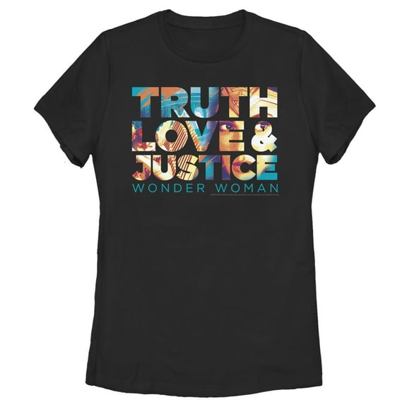 Women's Wonder Woman 1984 Truth Love Justice Graphic Tee Black Medium