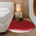 thumbnail image 2 of Small Round Rug 3Ft Washable Non-Slip, Red Ombre Waves Circle Area Rugs for Living Room Bedroom, Abstract Art Gradient Modern Indoor Floor Mats Carpet Runner for Home Decor, 2 of 8