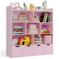 thumbnail image 2 of Aiho Kids Bookcase,Children's Book Shelf, 4 Drawers with wheels for Storage,Toddler Bookshelf for Nursery,Kids Rooms - Pink, 2 of 12