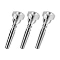 thumbnail image 1 of TROMPETA Capa de la boquilla de trompeta Instrumento profesional resistente para jugadores profesionales Bar Homes Schools Plata, 1 of 8