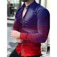 thumbnail image 1 of Camisa de manga larga con estampado de cielo estrellado para hombre Diseño de moda Camisas de manga larga de lujo para hombre Camisas con solapa con botones para las cuatro estaciones, 1 of 6