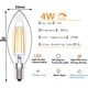 thumbnail image 2 of E14 Dimbar LED Ljuskälla, SES Filament Liten Edison Skruv Lampa, 4W 40W Ekvivalent, Varmvit 2700K, 400lm, 6-pack, 2 of 5